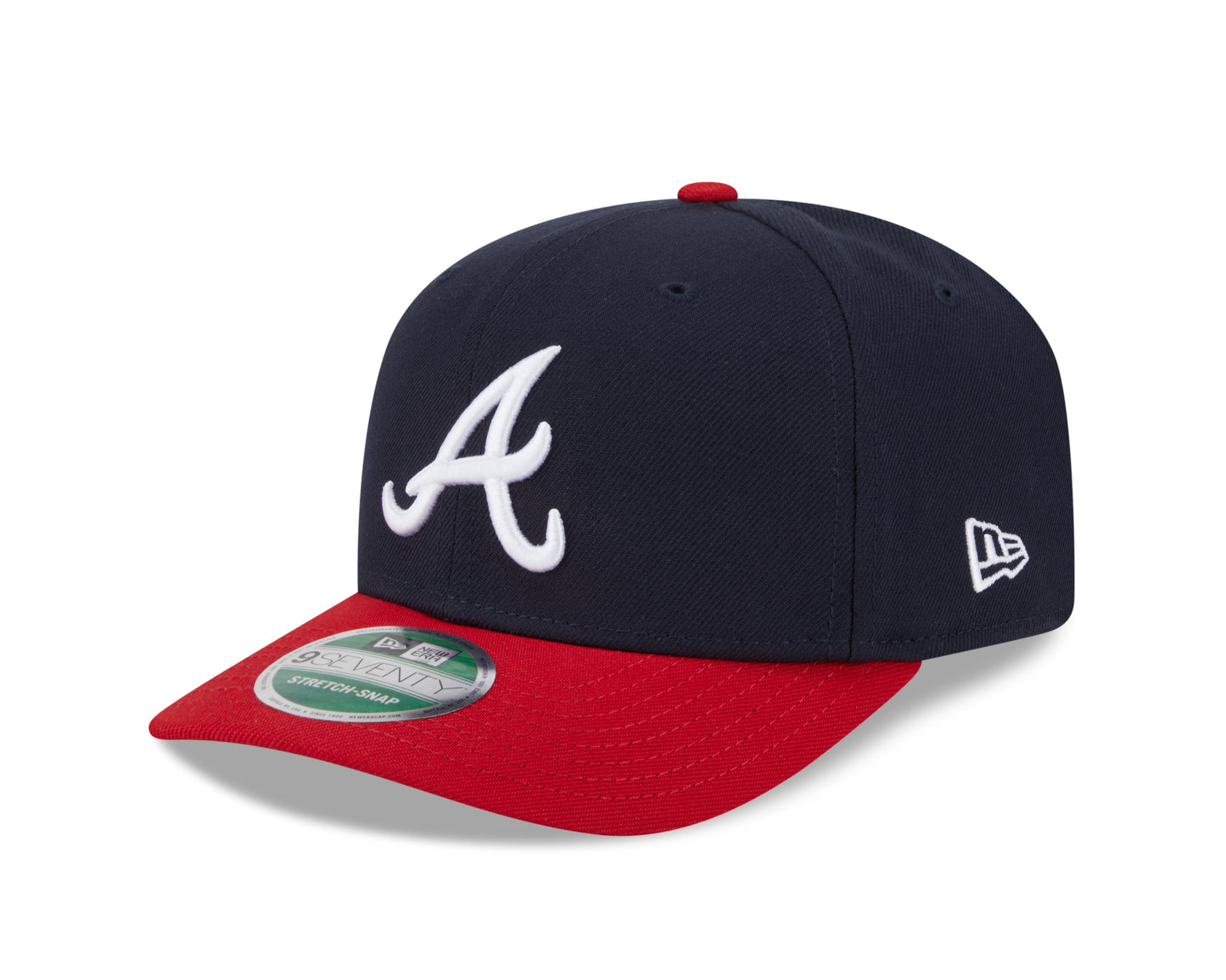 Atlanta Braves New Era Player Replica 9SEVENTY Stretch Snap Adjustable Hat Official Team Hat Sports Fan Cap
