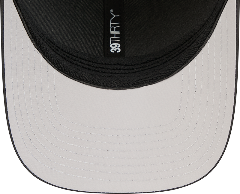 Chicago Cubs New Era M-Crown 39Thirty Metallic Black Performance Flex Fit Hat Official Team Hat Sports Fan Cap