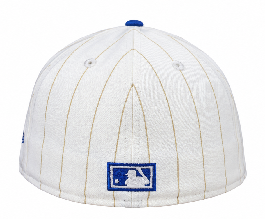 Atlanta Braves Historic Off White/Royal New Era 59FIFTY Fitted Hat Official Team Hat Sports Fan Cap