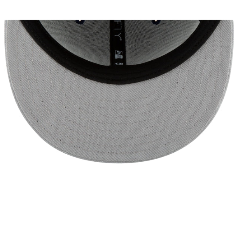 Los Angeles Dodgers MLB League Essential 59FIFTY Fitted New Era Gray/White Official Team Hat Sports Fan Cap