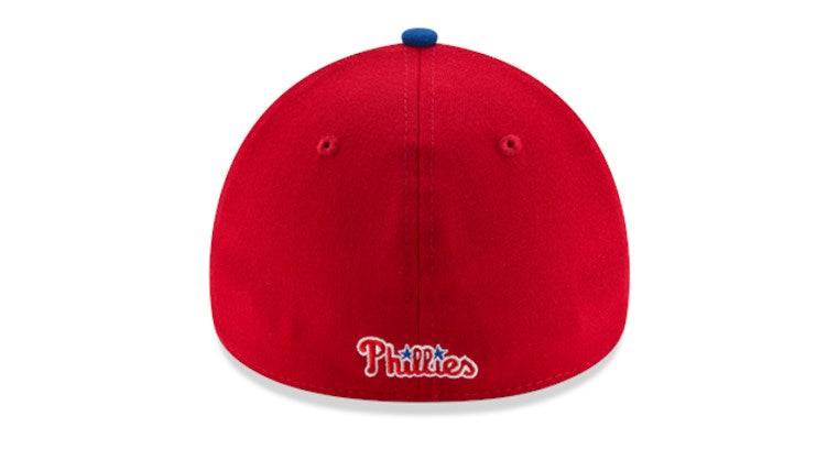Mens MLB New Era Philadelphia Phillies Team Classic 39THIRTY Flex Fit Hat Official Team Hat Sports Fan Cap