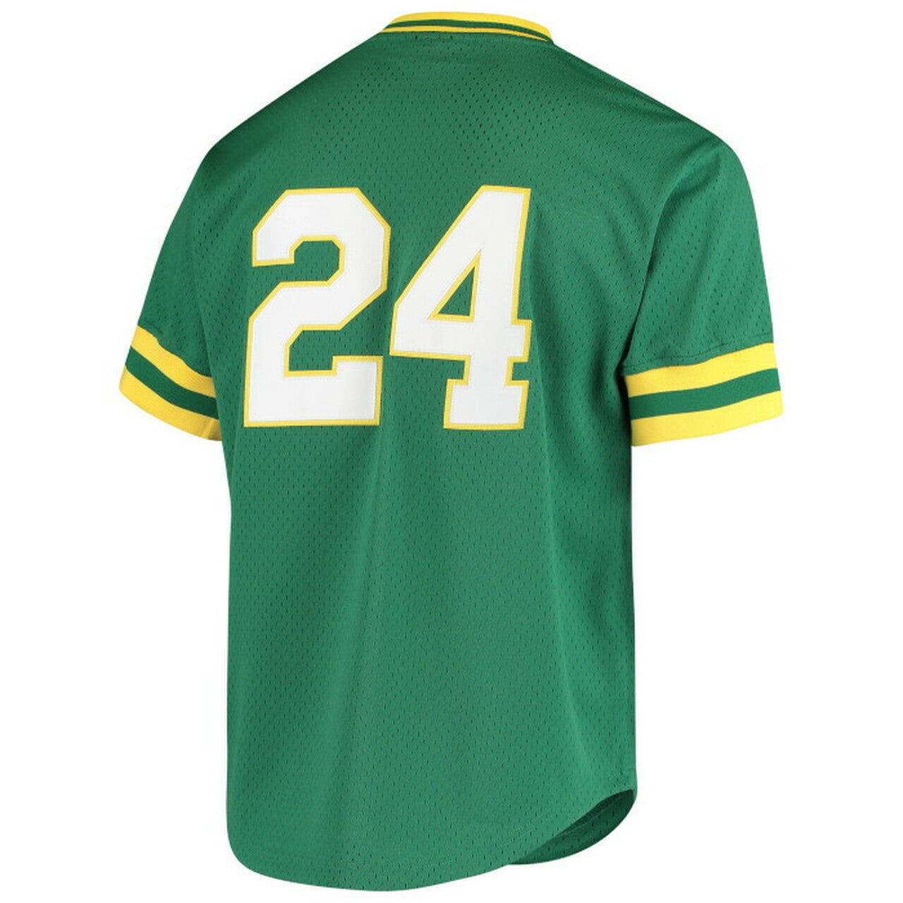 Men's Oakland Athletics Rickey Henderson 1991 Mitchell & Ness Green Cooperstown 1987 Mesh Batting Practice Jersey Official Team Jersey Sports Fan Apparel