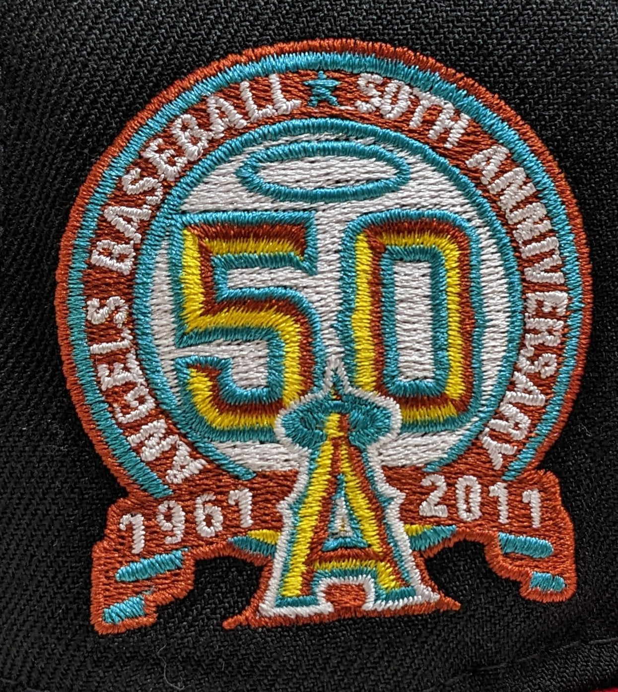 Anaheim Angels New Era 2 Tone Black/Red Guns N Roses Inspired Rock Pack 59FIFTY Fitted Hat Official Team Hat Sports Fan Cap