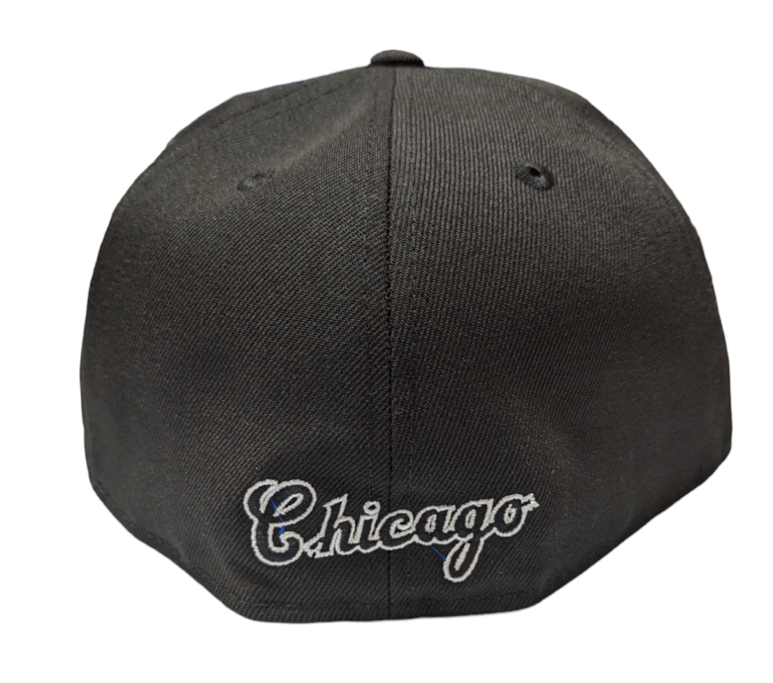Chicago White Sox New Era Diamond Alternate Logo 59FIFTY Fitted Hat - Black Official Team Hat Sports Fan Cap