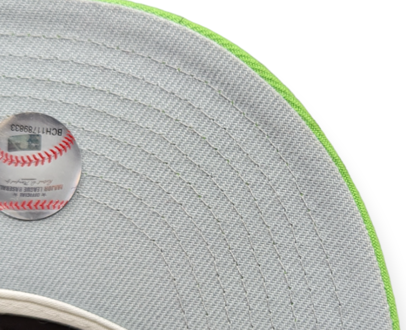 Detroit Tigers New Era Wheat/Lime Cooper 59FIFTY Fitted Hat Official Team Hat Sports Fan Cap