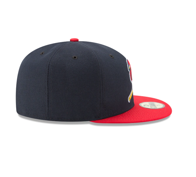Men's St. Louis Cardinals New Era Navy/Red Game Authentic Collection Alternate 2 On-Field 59FIFTY Fitted Hat Official Team Hat Sports Fan Cap