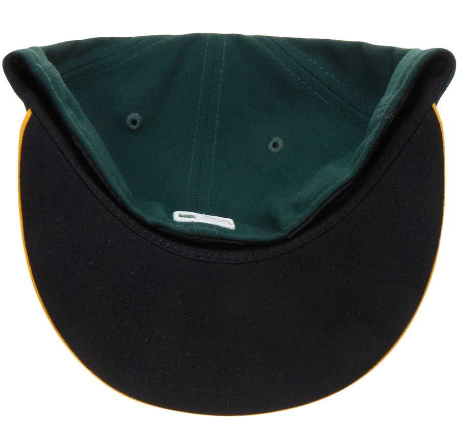 Men's Athletics New Era Green/Yellow Home Authentic Collection On-Field 59FIFTY Fitted Hat Official Team Hat Sports Fan Cap