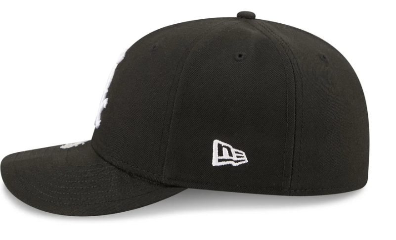 Chicago White Sox MLB Waves 59FIFTY Fitted New Era Black/White Official Team Hat Sports Fan Cap