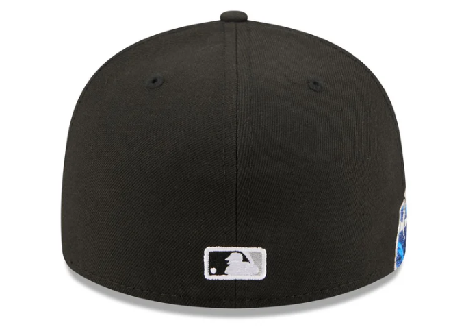 Boston Redsox MLB Waves 59FIFTY Fitted New Era Black/White Official Team Hat Sports Fan Cap