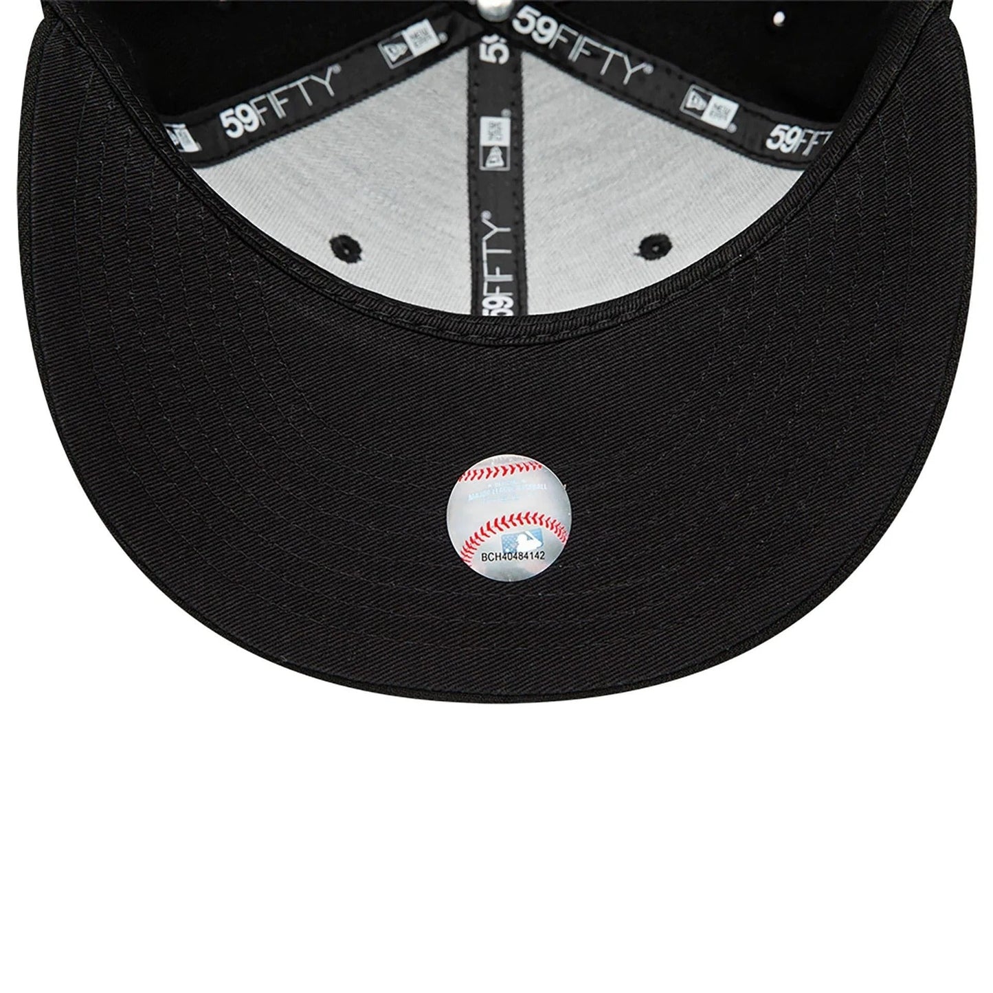 Atlanta Braves MLB League Essential 59FIFTY Fitted New Era Black/Black Official Team Hat Sports Fan Cap