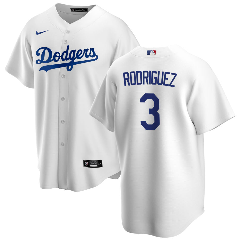 Men's Benny "The Jet" Rodriguez Los Angeles Dodgers Nike White Home Replica Team Jersey Official Team Jersey Sports Fan Apparel