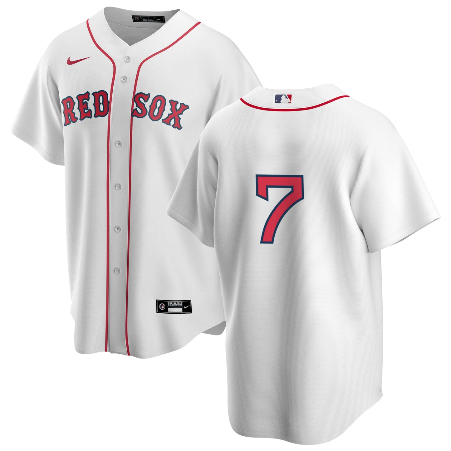 Men's Nike Boston Red Sox Trot Nixon #7 Home Official Replica Player Jersey Official Team Jersey Sports Fan Apparel