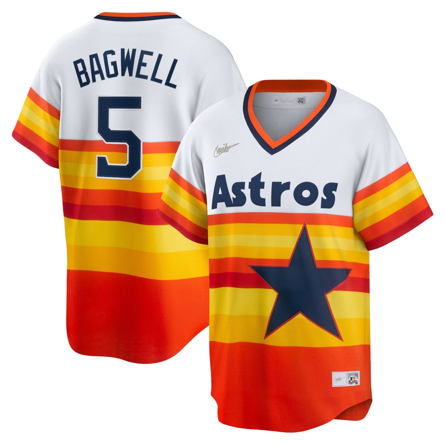 Men's Houston Astros Jeff Bagwell Nike White Home Cooperstown Collection Player Jersey Official Team Jersey Sports Fan Apparel