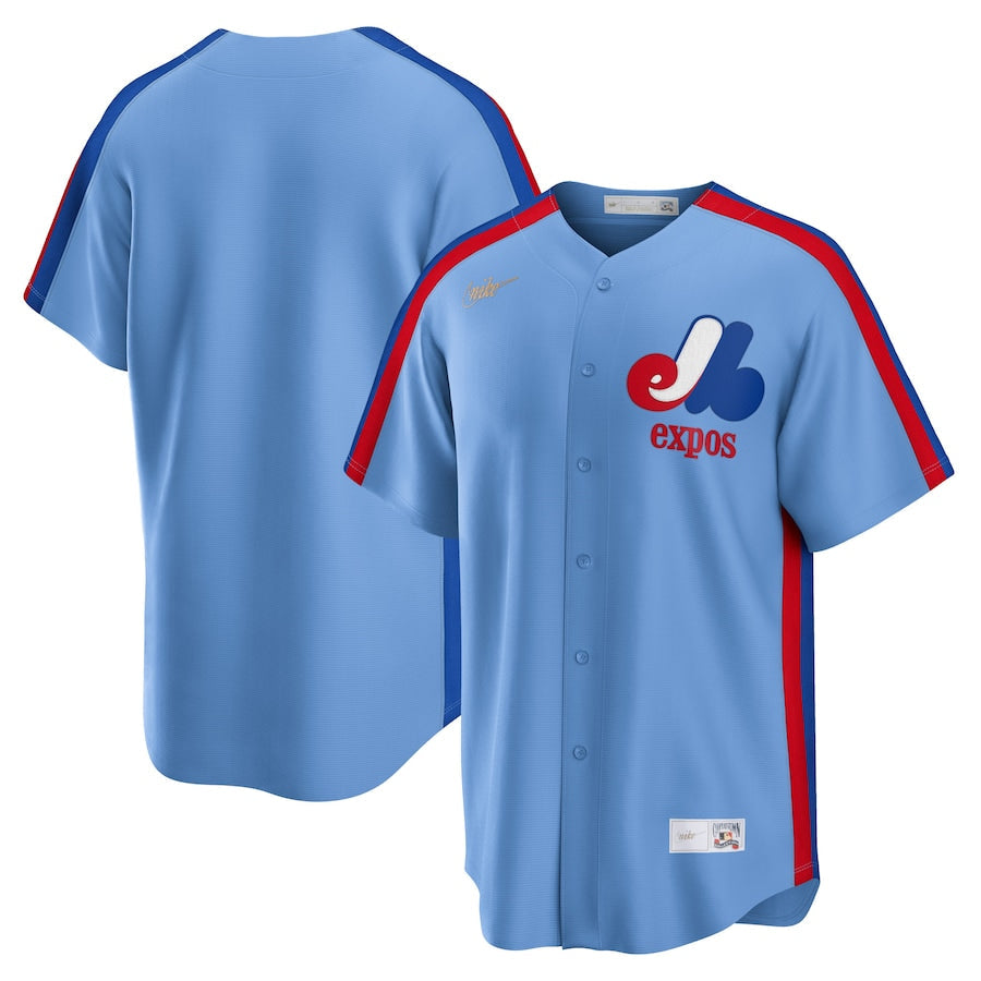 Men's Montreal Expos Nike Light Blue Road Cooperstown Collection Team Jersey Official Team Jersey Sports Fan Apparel