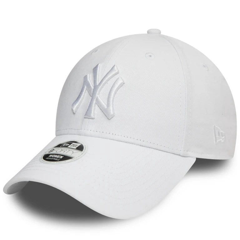 New York Yankees MLB League Essential 9FORTY Women Strapback White/White Official Team Hat Sports Fan Cap