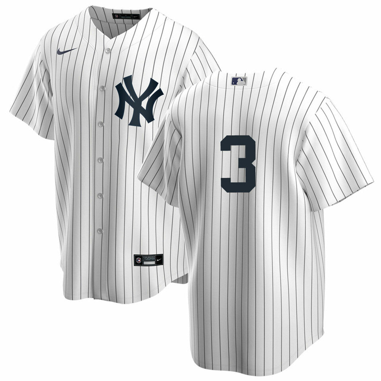 Men's Nike Babe Ruth #3 White New York Yankees Home Official Replica Player Jersey Official Team Jersey Sports Fan Apparel