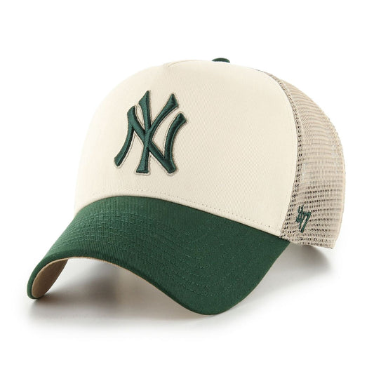 New York Yankees MLB Ballpark Mesh TT '47 Offside DT Beige/Green Official Sports Fan Gear