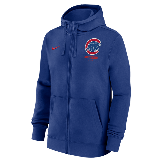 Mens Chicago Cubs Nike Mentor 1 2 Zip Royal Hoodie