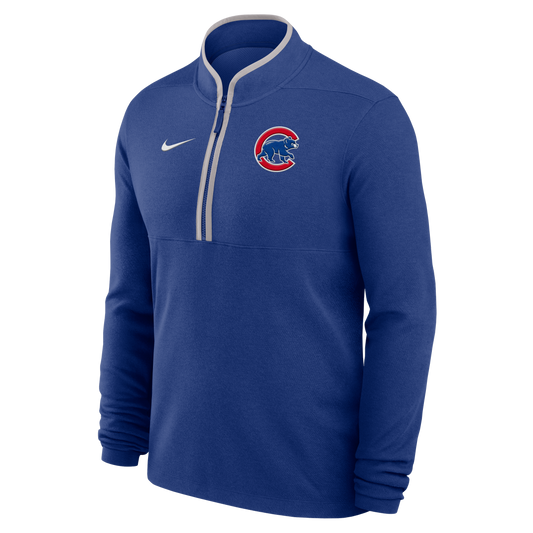 Mens Chicago Cubs Nike Royal Victory Half Zip Pullover