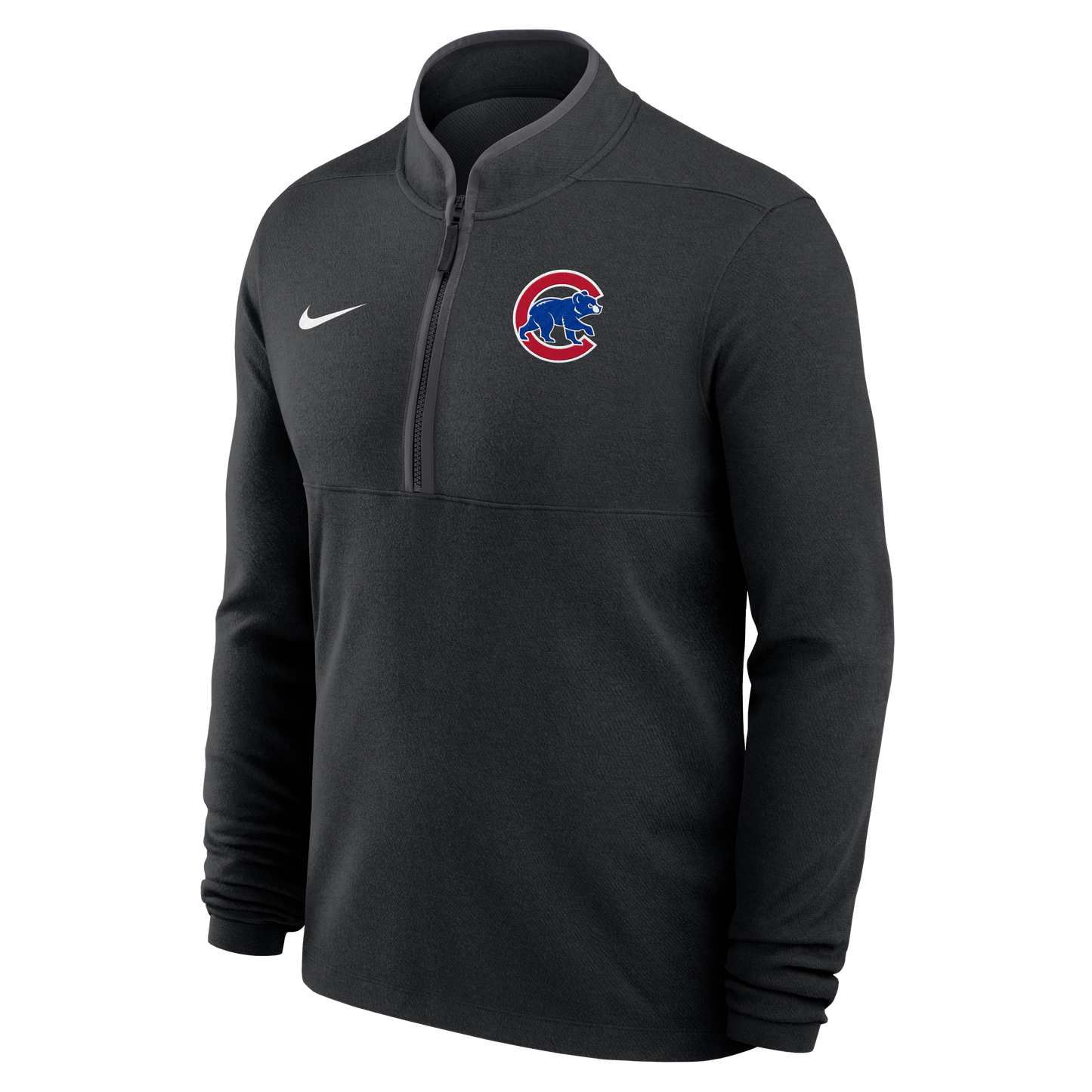 Mens Chicago Cubs Nike Victory Black Half Zip Pullover
