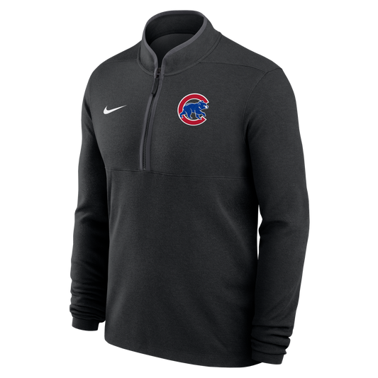 Mens Chicago Cubs Nike Victory Black Half Zip Pullover