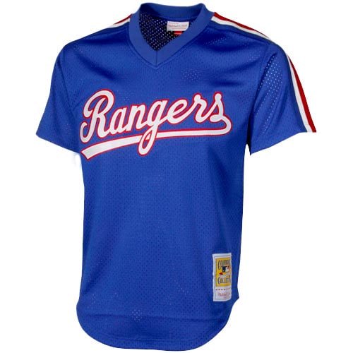 Men's Mitchell & Ness Nolan Ryan Royal Texas Rangers 1989 Authentic Cooperstown Collection Mesh Batting Practice Jersey Official Team Jersey Sports Fan Apparel
