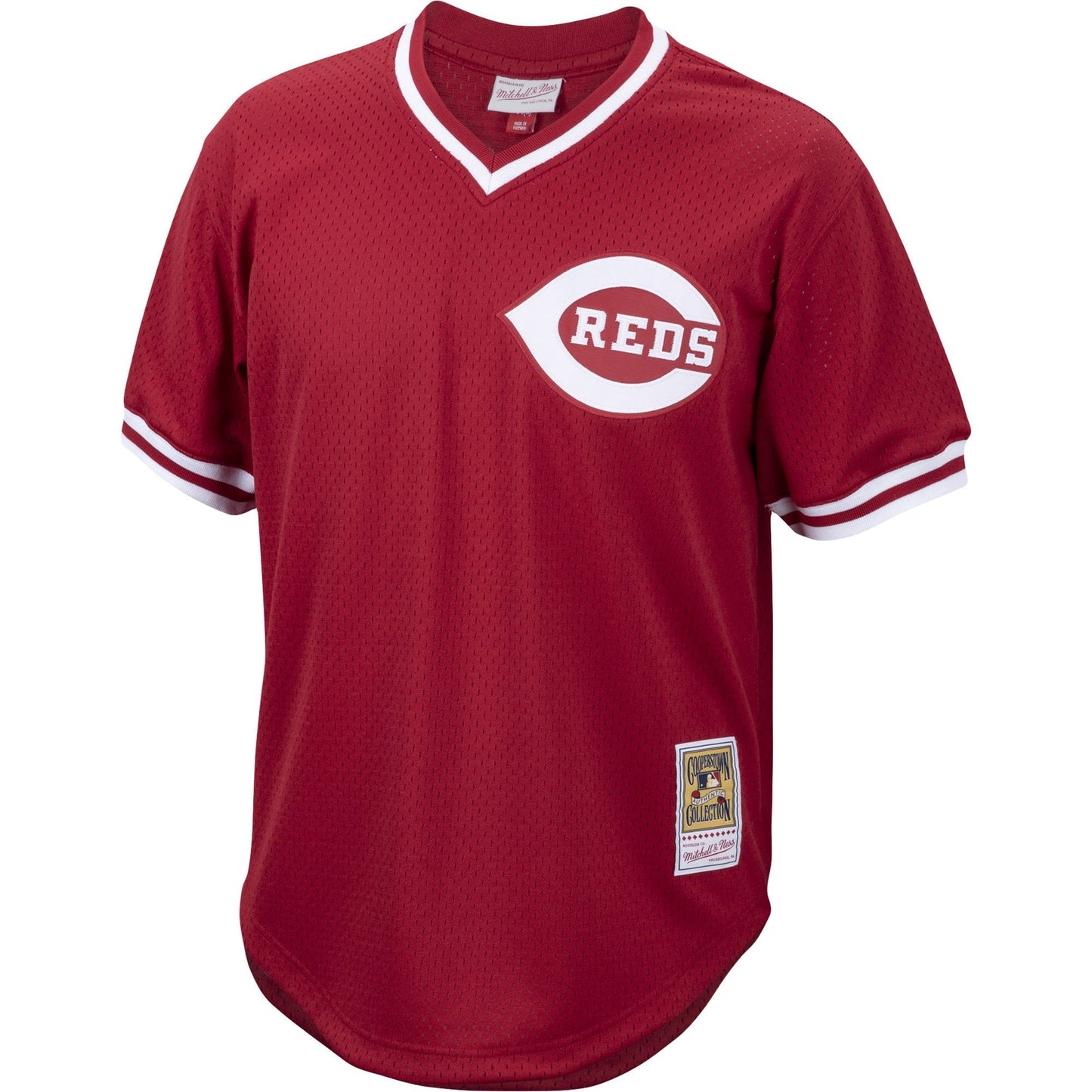 Men's Pete Rose Cincinnati Reds Mitchell & Ness Cooperstown Collection Authentic Mesh Batting Practice Jersey - Red Official Team Jersey Sports Fan Apparel