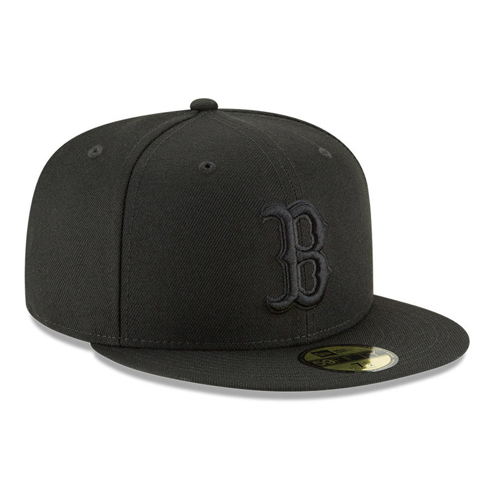 Boston Red Sox Black Tonal 59FIFTY Fitted Hat Official Team Hat Sports Fan Cap