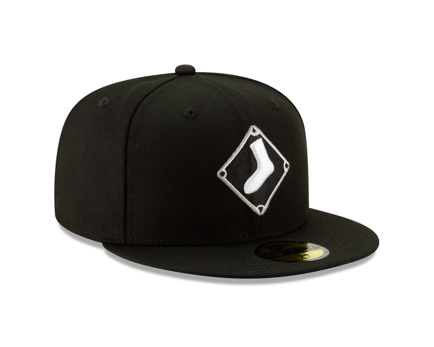 Chicago White Sox New Era Diamond Alternate Logo 59FIFTY Fitted Hat - Black Official Team Hat Sports Fan Cap