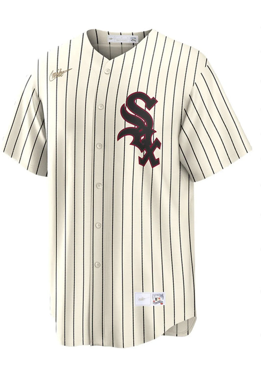 Men's Chicago White Sox Cooperstown Turn Back The Clock 1959 Home Cream/Black NIKE Blank Replica Jersey Official Team Jersey Sports Fan Apparel