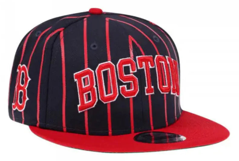Boston Red Sox Navy/Red City Arch New Era 9FIFTY Snapback Hat Official Team Hat Sports Fan Cap