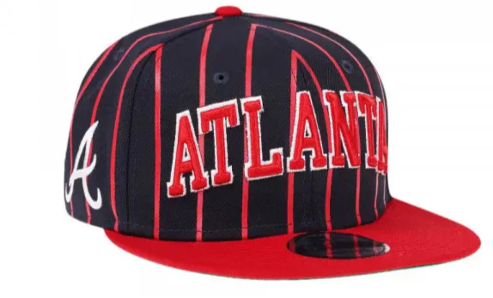 Atlanta Braves Navy/Red City Arch New Era 9FIFTY Snapback Hat Official Team Hat Sports Fan Cap