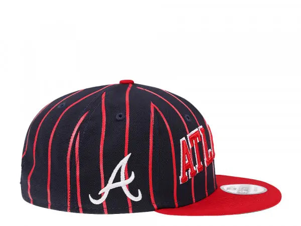 Atlanta Braves Navy/Red City Arch New Era 9FIFTY Snapback Hat Official Team Hat Sports Fan Cap