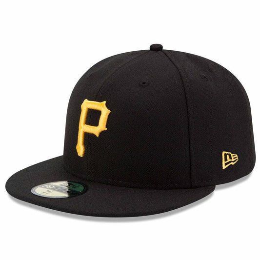 Men's Pittsburgh Pirates New Era Black Game Authentic Collection On-Field 59FIFTY Fitted Hat Official Team Hat Sports Fan Cap