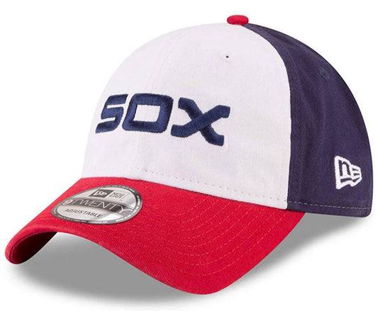 Men's Chicago White Sox New Era Cooperstown Collection Core Classic 9TWENTY Adjustable Hat Official Team Hat Sports Fan Cap