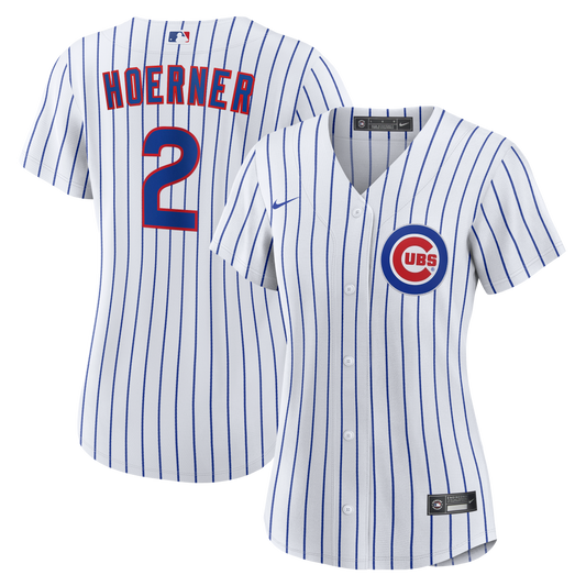 Women's Nico Hoerner Chicago Cubs Nike White Home Replica Team Jersey Official Team Jersey Sports Fan Apparel