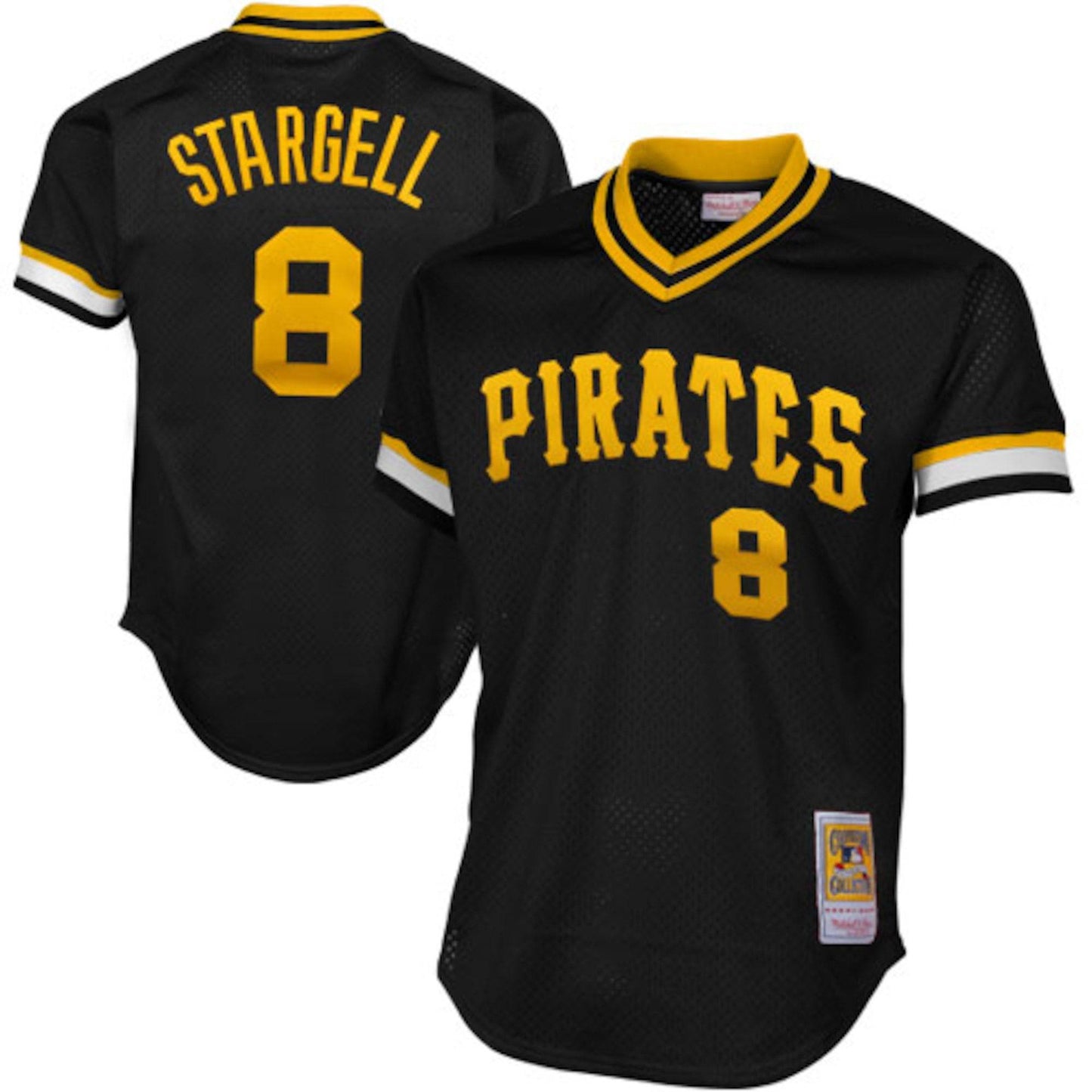 Men's Pittsburgh Pirates Willie Stargell Mitchell & Ness Black 1982 Authentic Cooperstown Collection Mesh Batting Practice Jersey Official Team Jersey Sports Fan Apparel