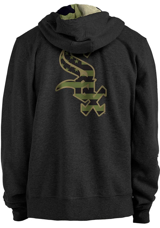 Mens Chicago White Sox New Era 2022 Armed Forces Day Black Pullover Hoodie
