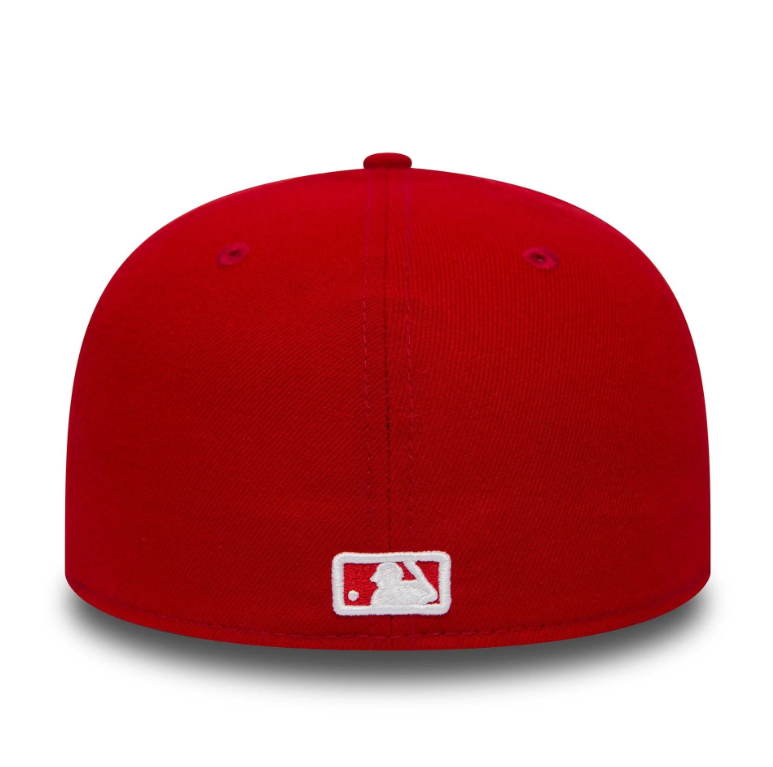 New York Yankees MLB League Essential 59FIFTY Fitted New Era Red/White Official Team Hat Sports Fan Cap