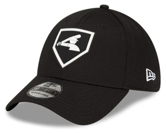 Men's Chicago White Sox New Era Black 2022 Clubhouse Black 39THIRTY Flex Hat Official Team Hat Sports Fan Cap