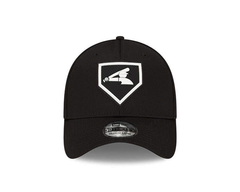 Men's Chicago White Sox New Era Black 2022 Clubhouse Black 39THIRTY Flex Hat Official Team Hat Sports Fan Cap