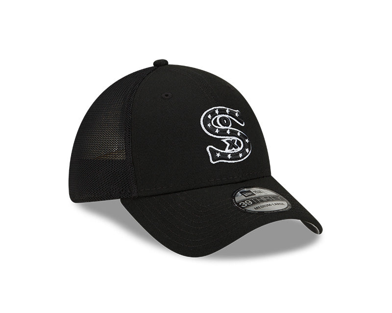 Men's Chicago White Sox New Era Black Batting Practice 39THIRTY Flex-Fit Hat Official Team Hat Sports Fan Cap