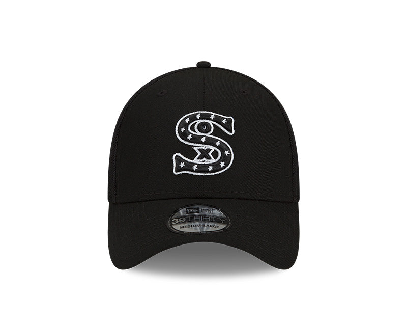 Men's Chicago White Sox New Era Black Batting Practice 39THIRTY Flex-Fit Hat Official Team Hat Sports Fan Cap