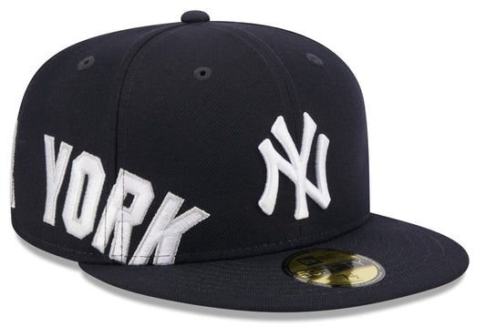 New York Yankees New Era Navy Arch 59FIFTY Fitted Hat Official Team Hat Sports Fan Cap