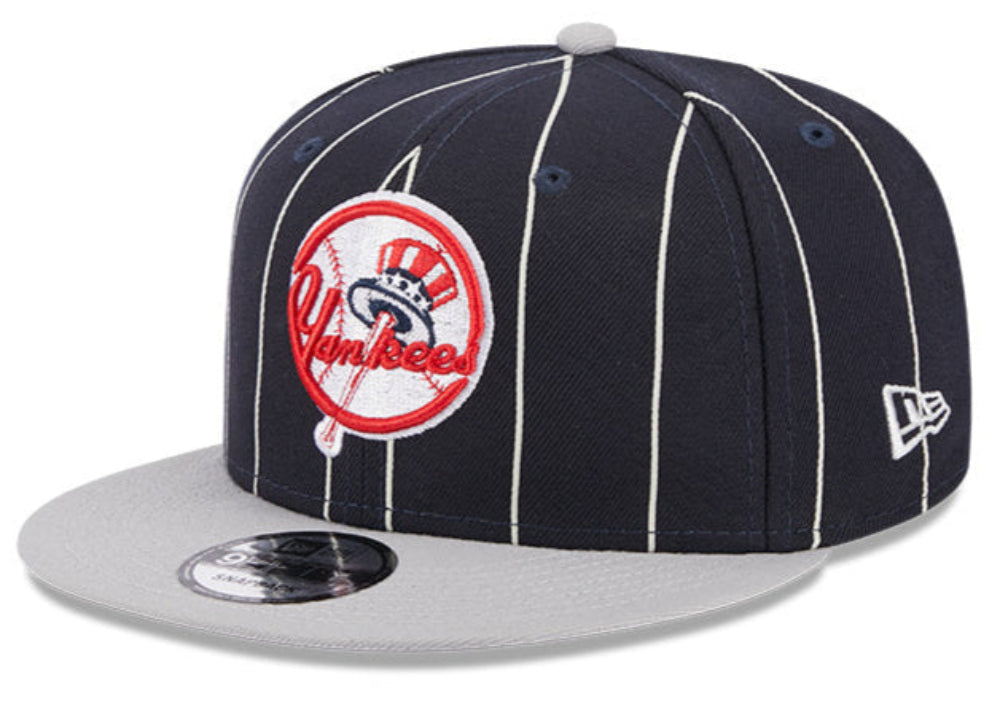 New York Yankees Navy/Gray Cooperstown Vintage New Era 9FIFTY Snapback Hat Official Team Hat Sports Fan Cap