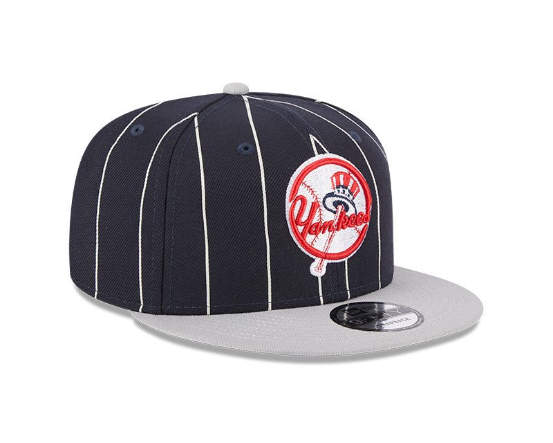 New York Yankees Navy/Gray Cooperstown Vintage New Era 9FIFTY Snapback Hat Official Team Hat Sports Fan Cap