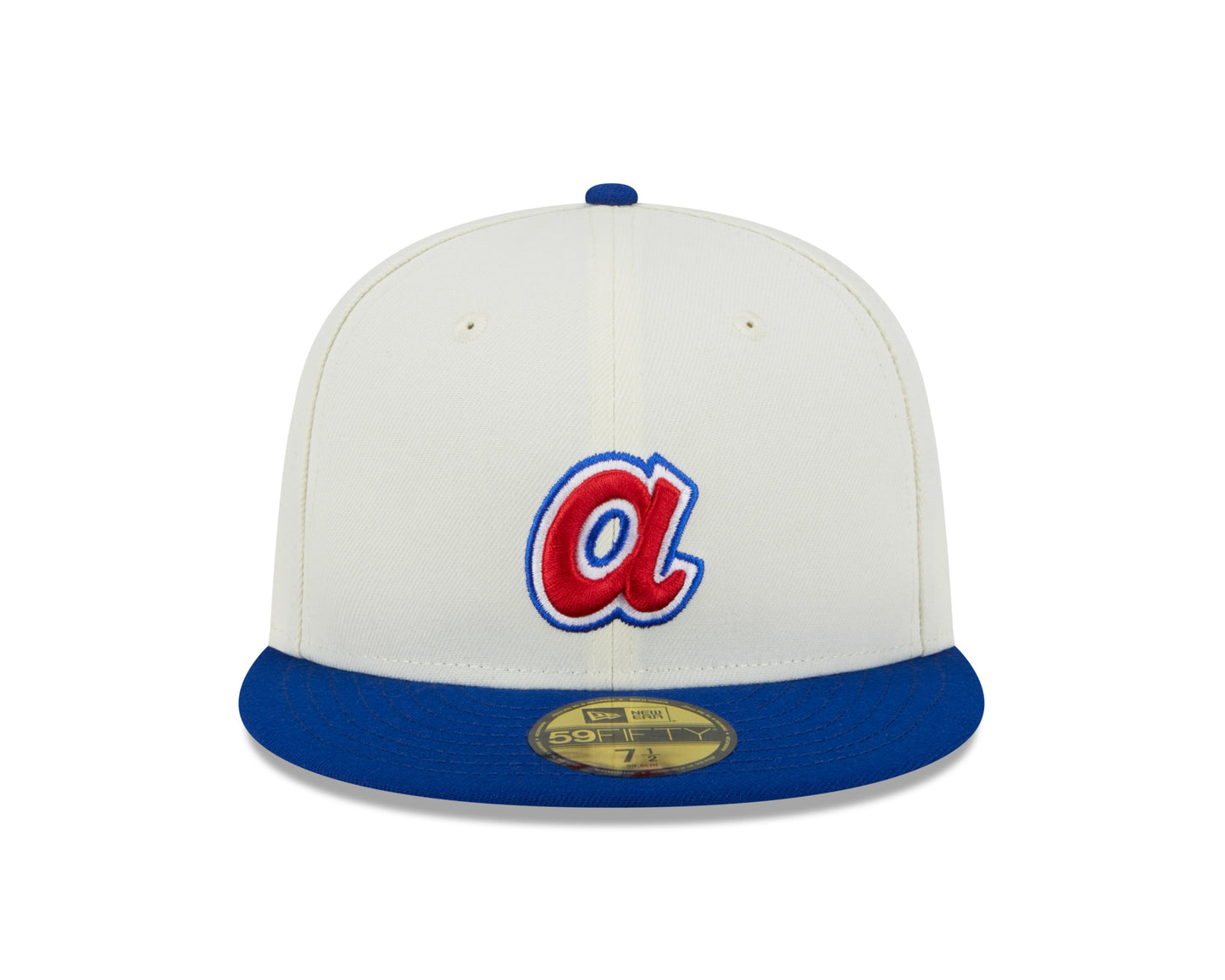 Atlanta Braves 2000 All Star Game Cream/Royal New Era Retro 59FIFTY Fitted Hat Official Team Hat Sports Fan Cap