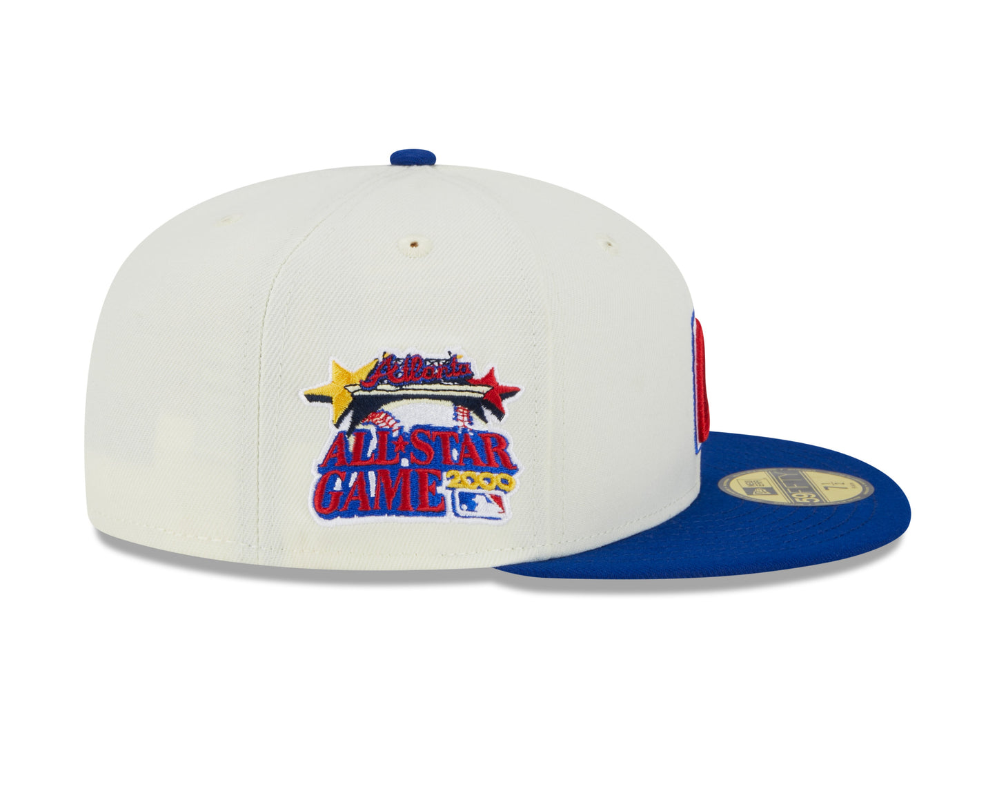 Atlanta Braves 2000 All Star Game Cream/Royal New Era Retro 59FIFTY Fitted Hat Official Team Hat Sports Fan Cap