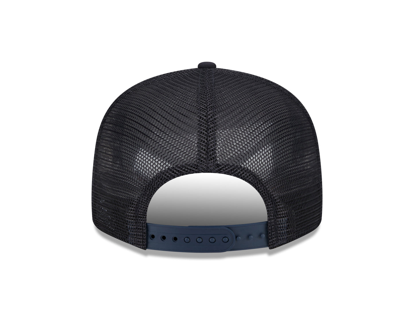 New York Yankees New Era Navy Stacked 9FIFTY Mesh Trucker Snapback Hat Official Team Hat Sports Fan Cap