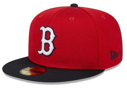 Boston Red Sox New Era Red/Navy 2025 Spring Training 59FIFTY Fitted Hat Official Team Hat Sports Fan Cap